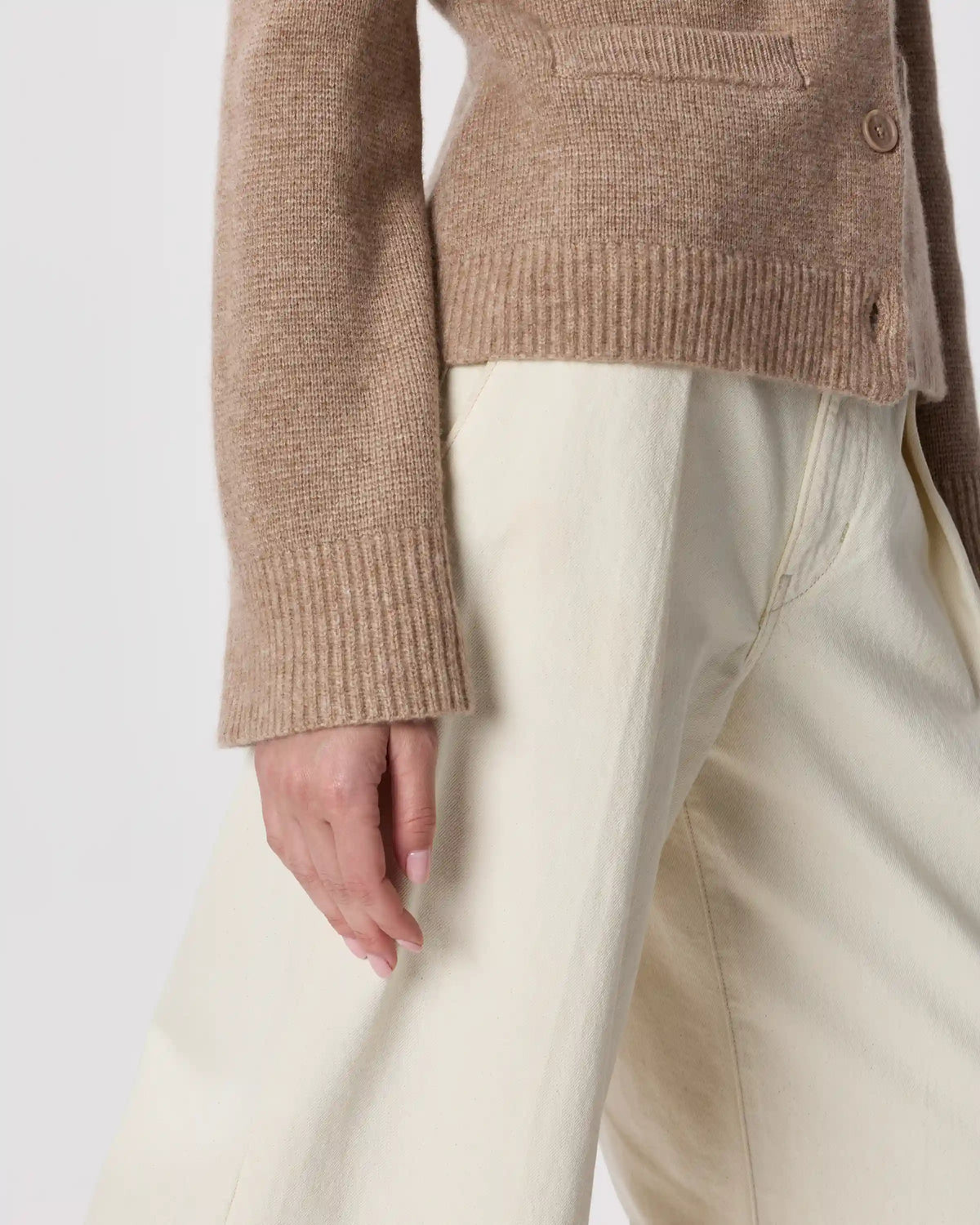 Mongolian Cashmere Structured Cardigan