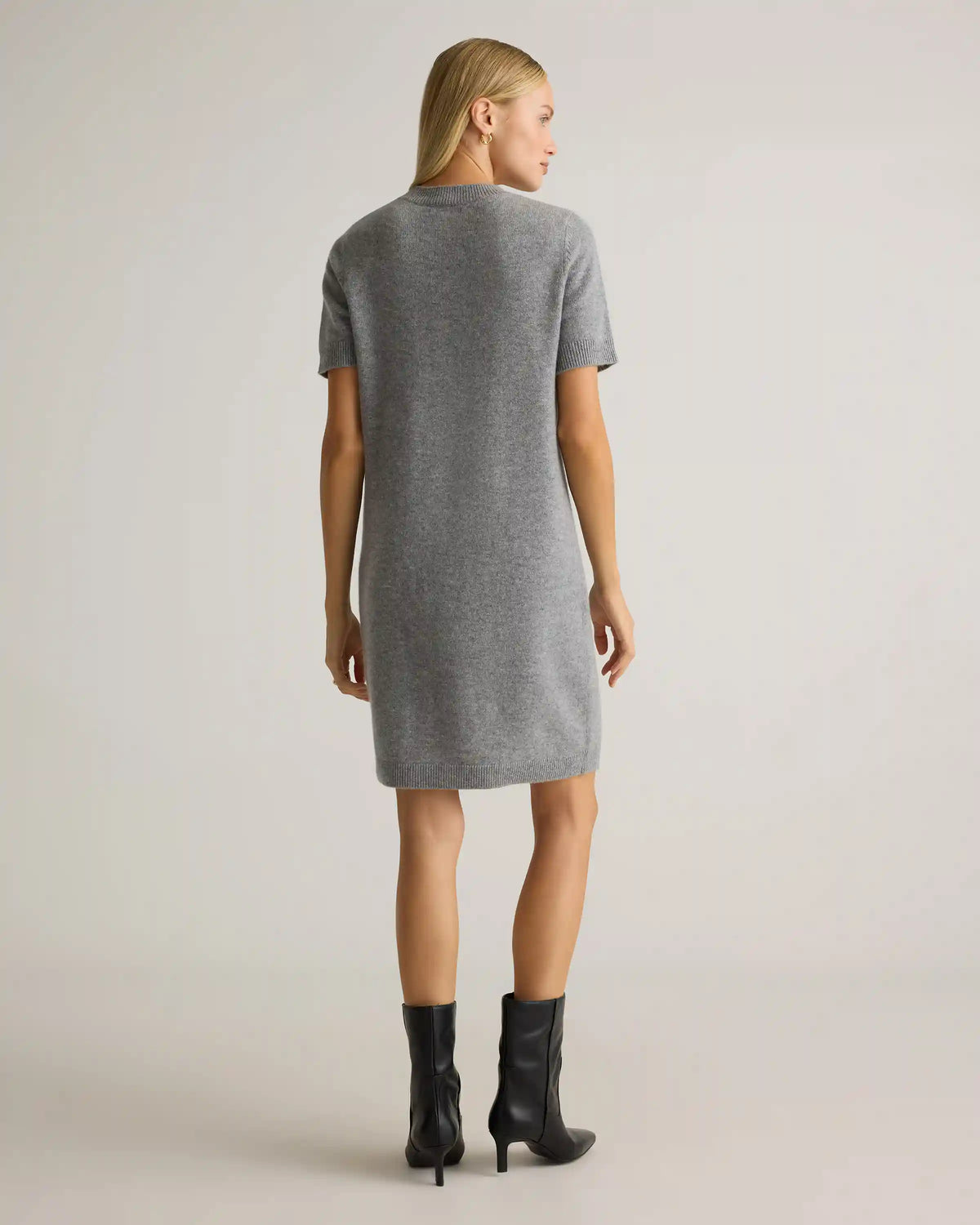 Mongolian Cashmere Short Sleeve Mini Dress