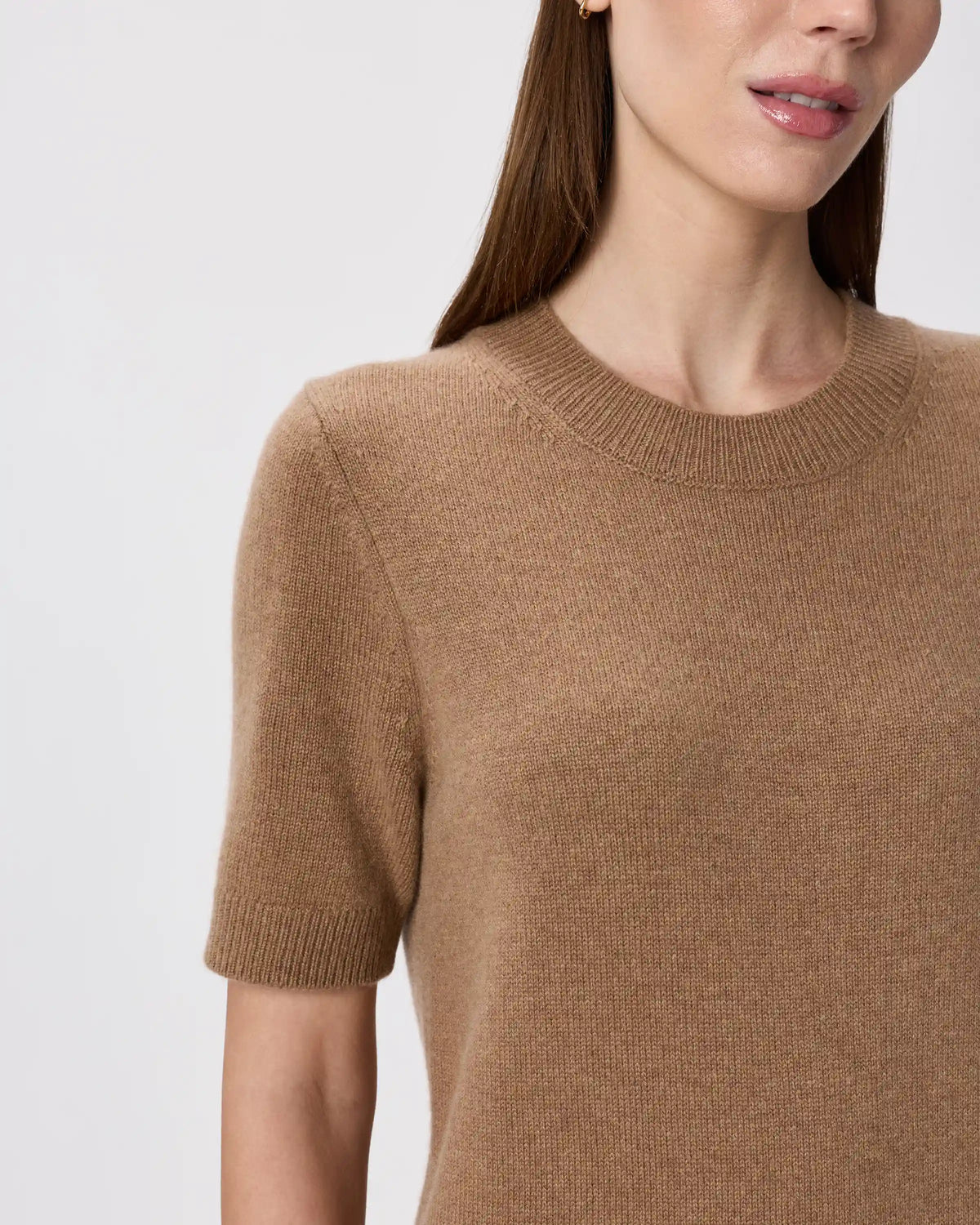 Mongolian Cashmere Short Sleeve Mini Dress