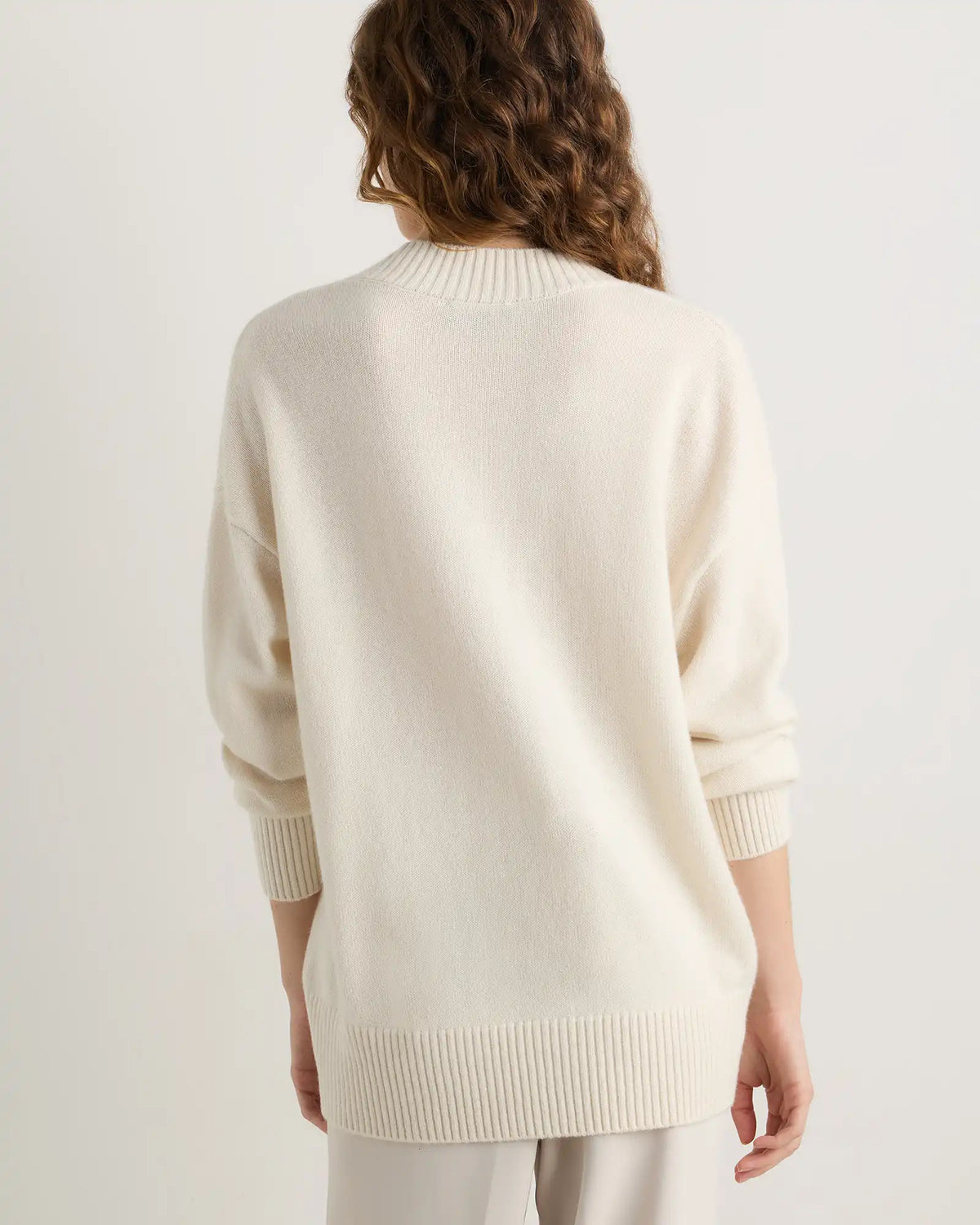 Mongolian Cashmere Oversized V-Neck Sweater