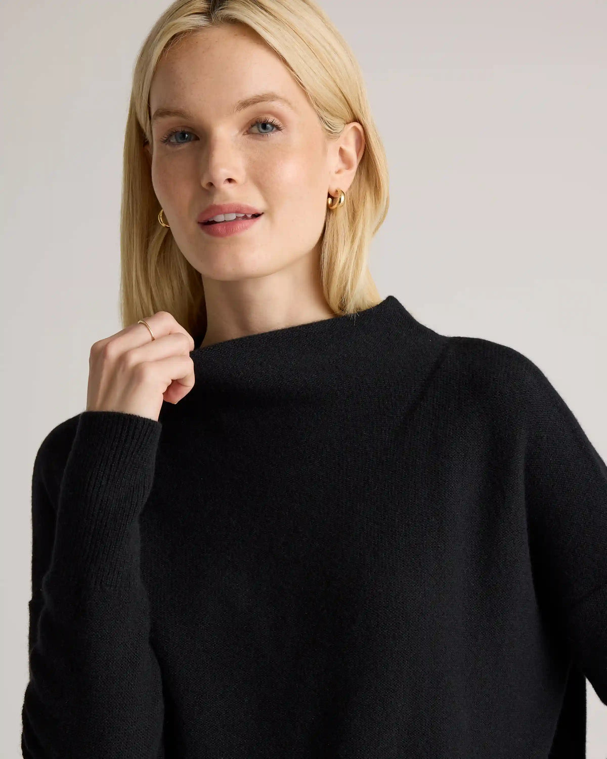 Mongolian Cashmere Funnel Neck Sweater