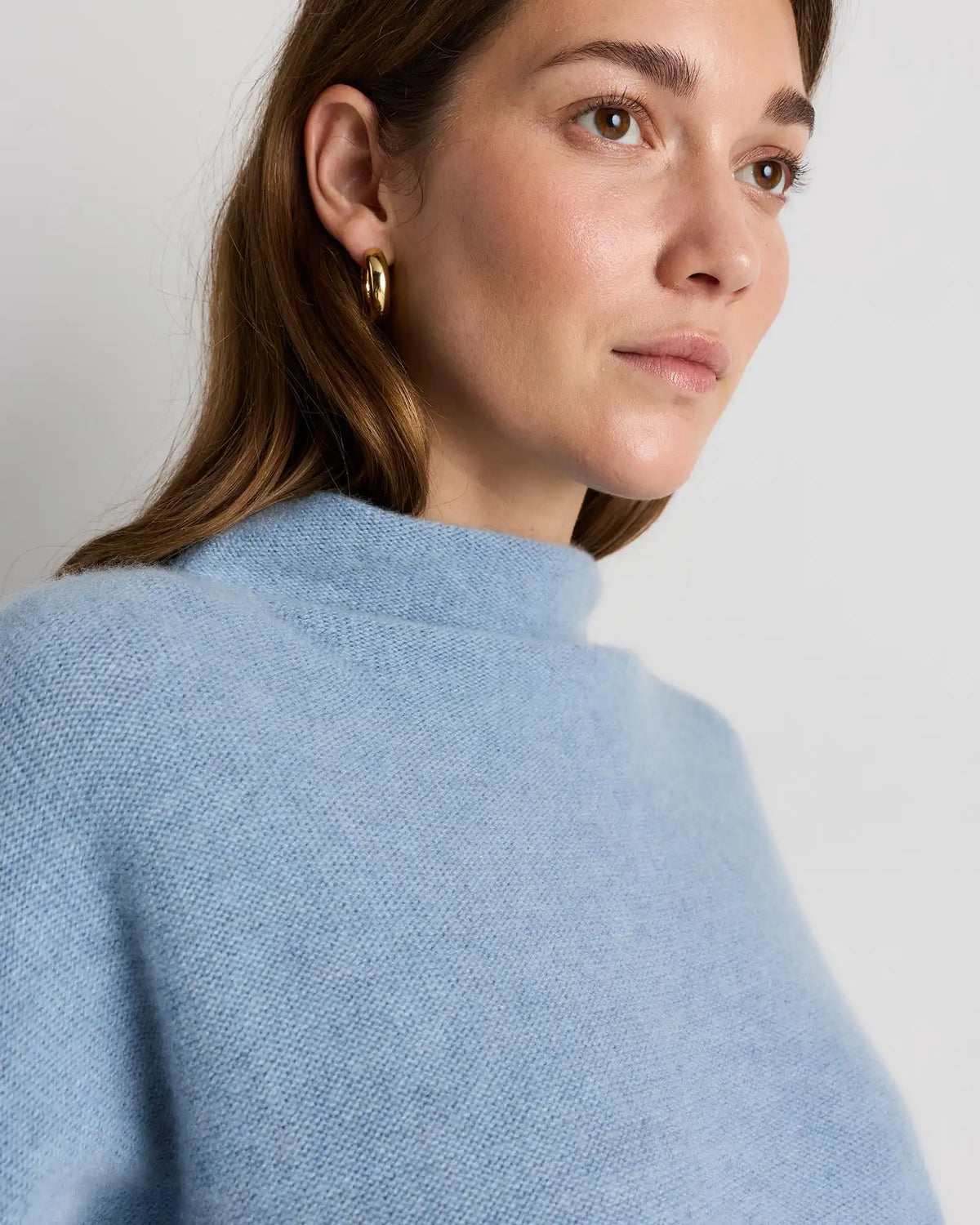 Mongolian Cashmere Funnel Neck Sweater