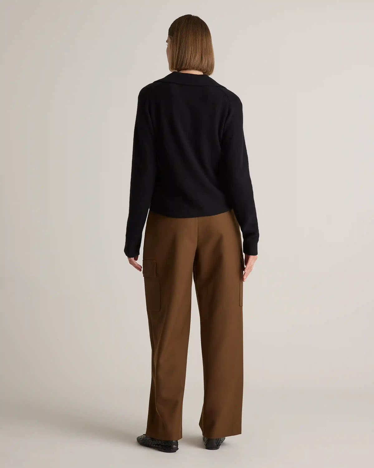 Mongolian Cashmere Collared Cardigan