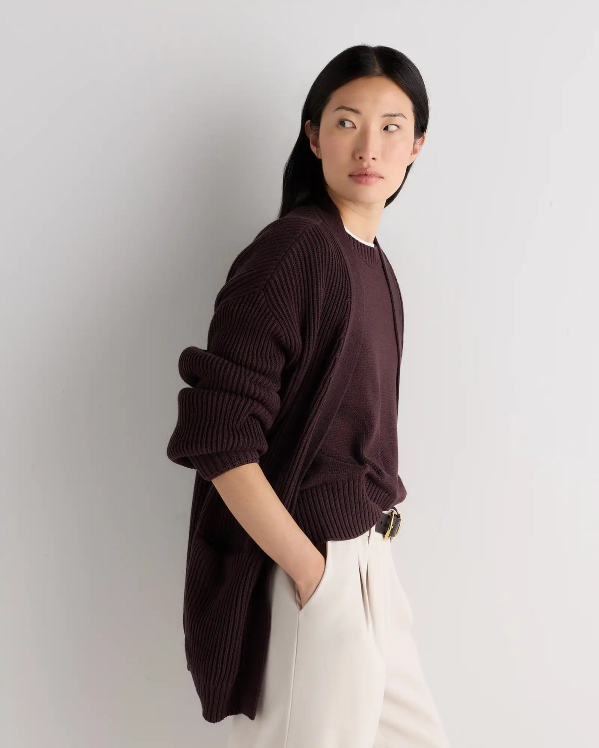 100% Organic Cotton Oversized Cardigan