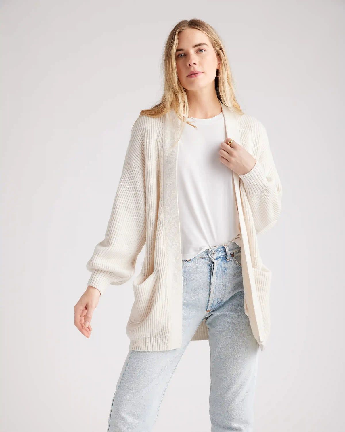 100% Organic Cotton Oversized Cardigan