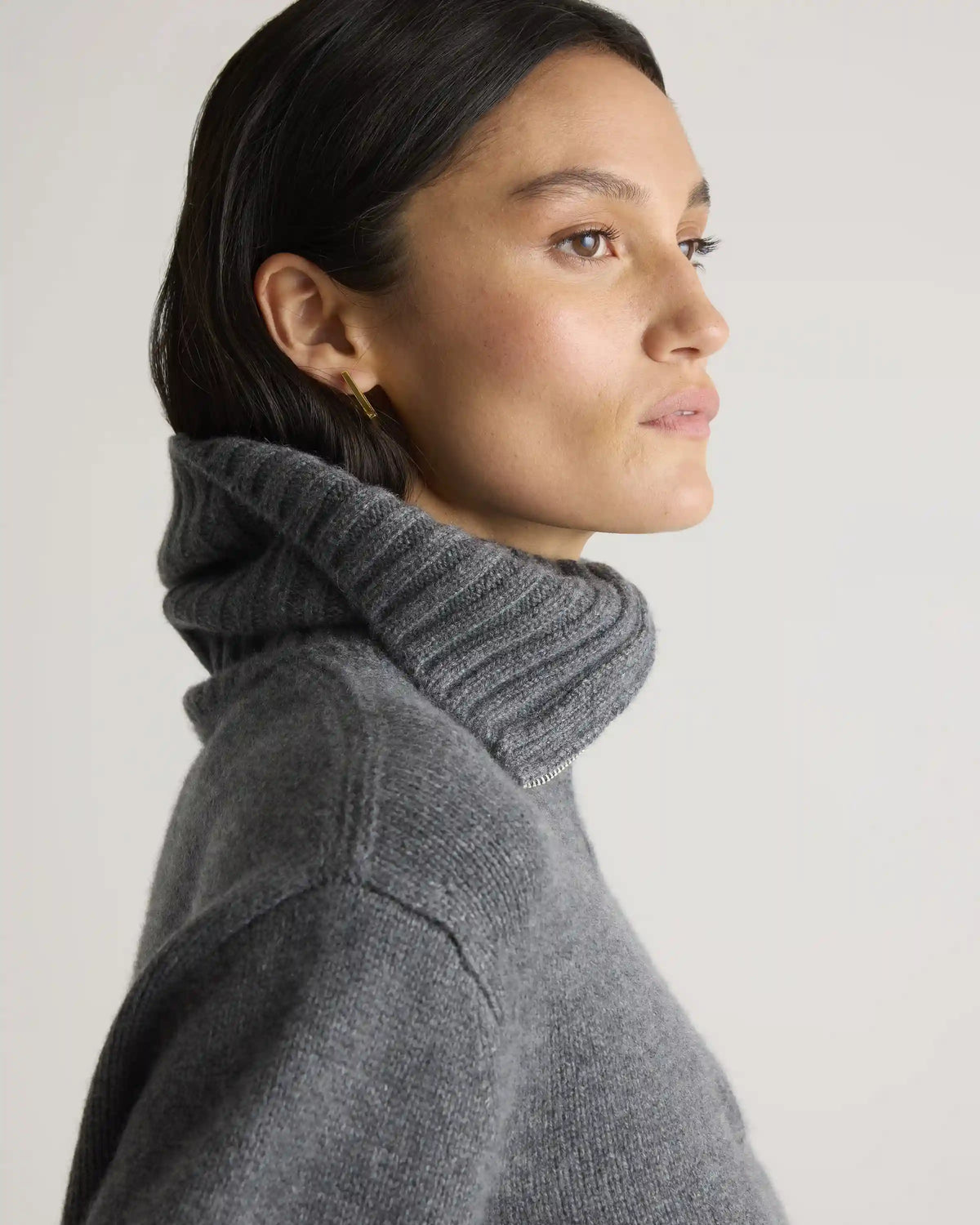 Luxe Baby Cashmere Quarter Zip Sweater