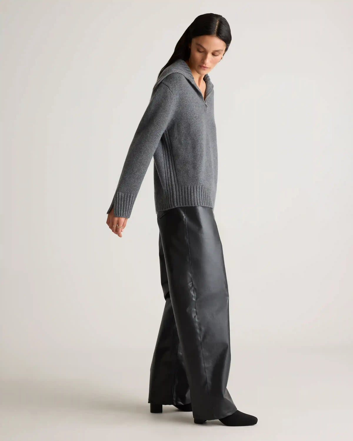 Luxe Baby Cashmere Quarter Zip Sweater