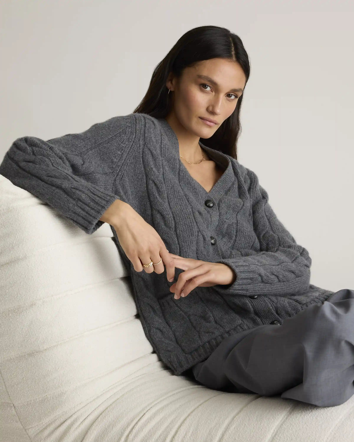 Luxe Baby Cashmere Cable Cardigan