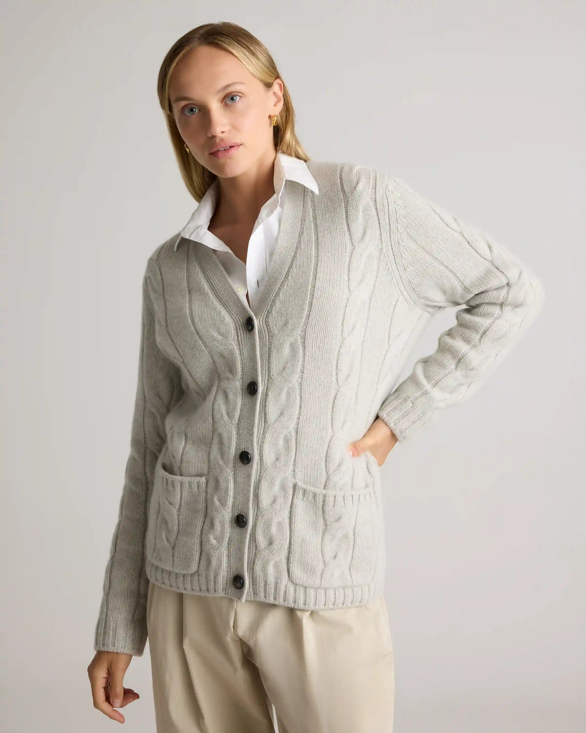 Luxe Baby Cashmere Cable Cardigan