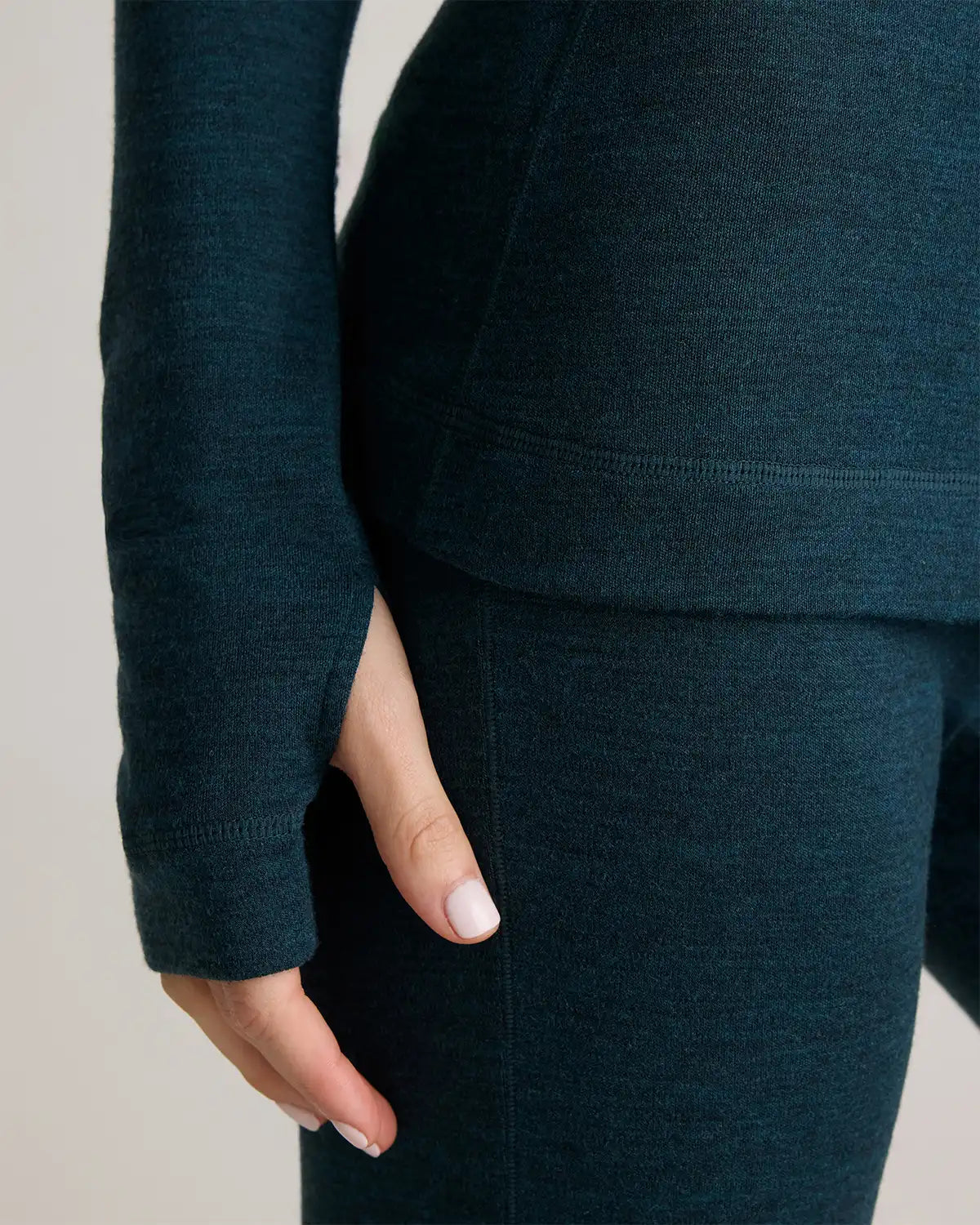 100% Merino Wool Cold Weather Base Layer 1/4 Zip