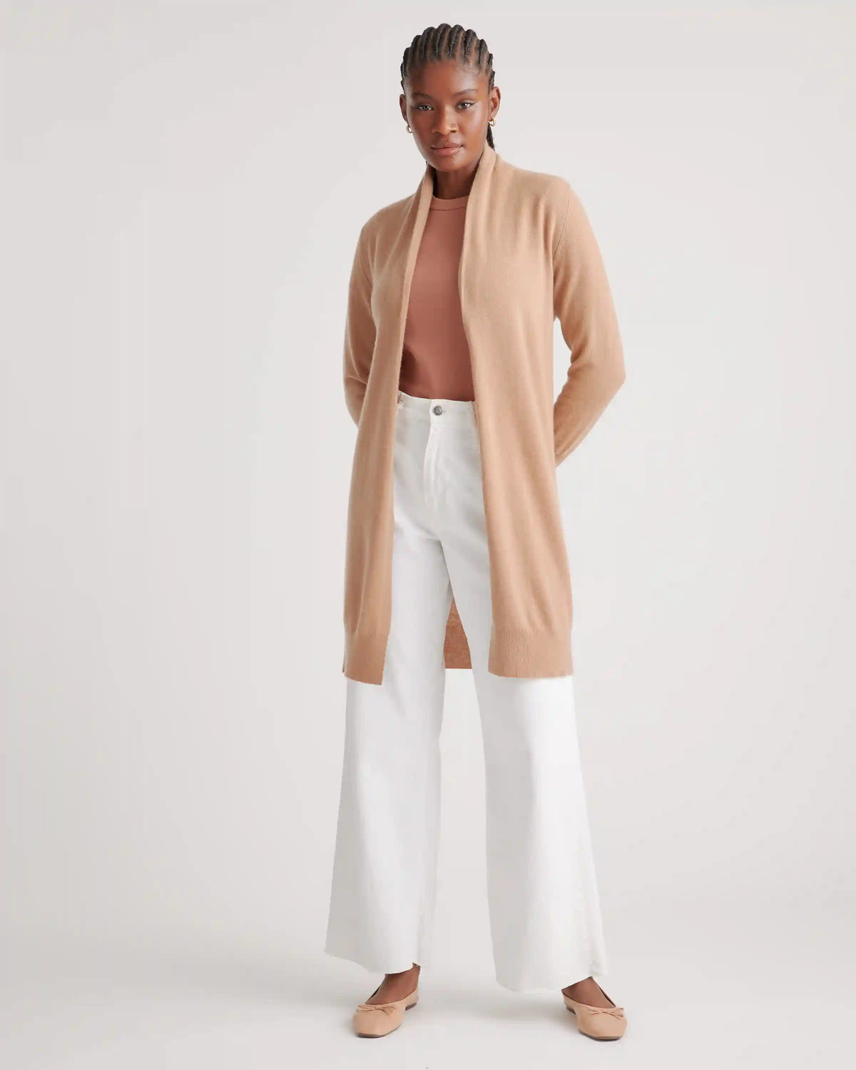Mongolian Cashmere Duster Cardigan Sweater