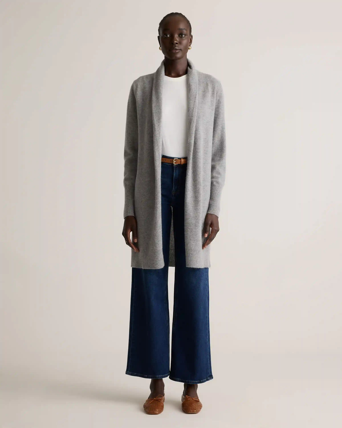 Mongolian Cashmere Duster Cardigan Sweater