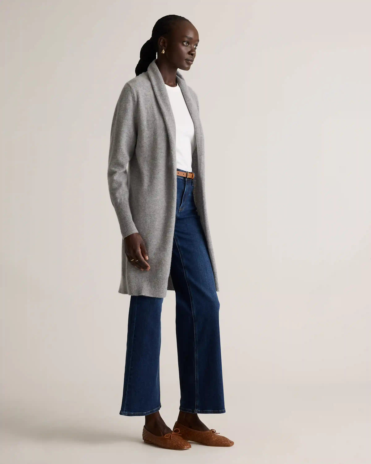 Mongolian Cashmere Duster Cardigan Sweater