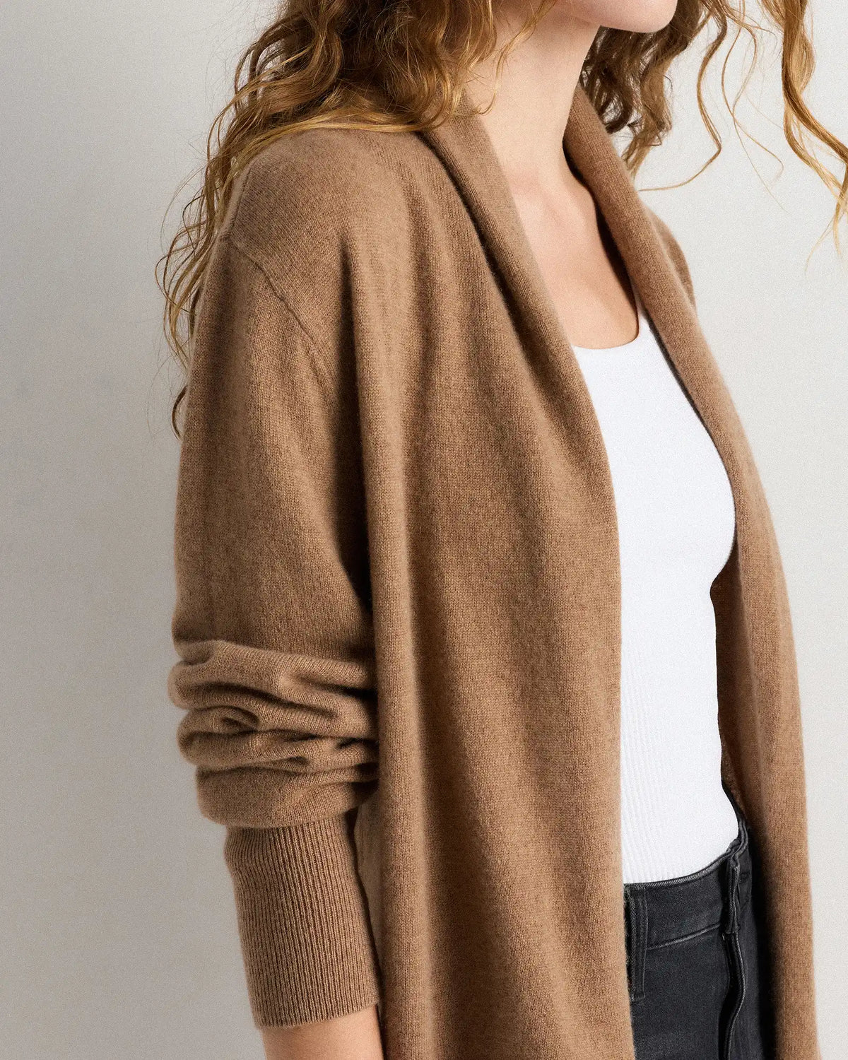 Mongolian Cashmere Duster Cardigan Sweater