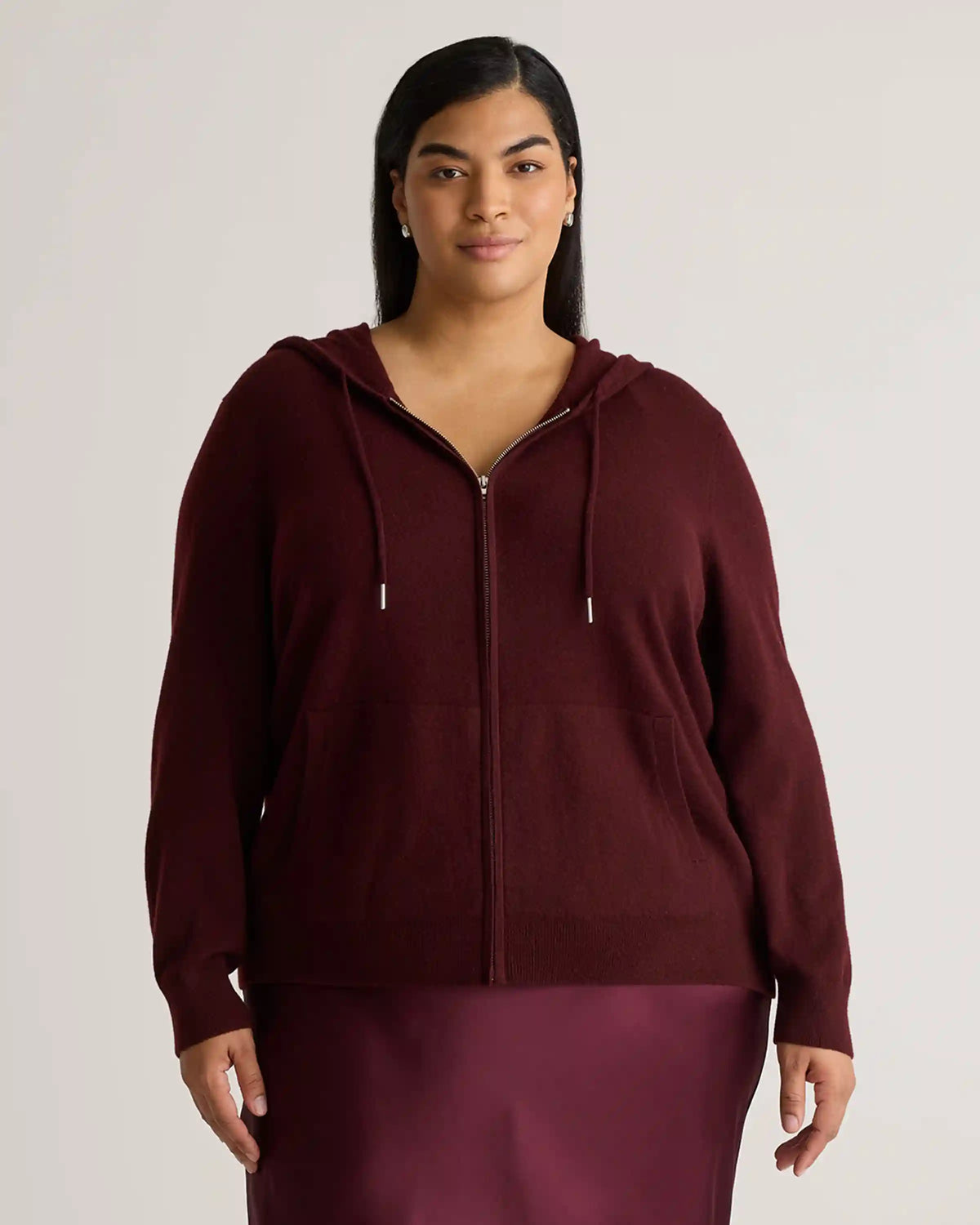 Mongolian Cashmere Full-Zip Hoodie