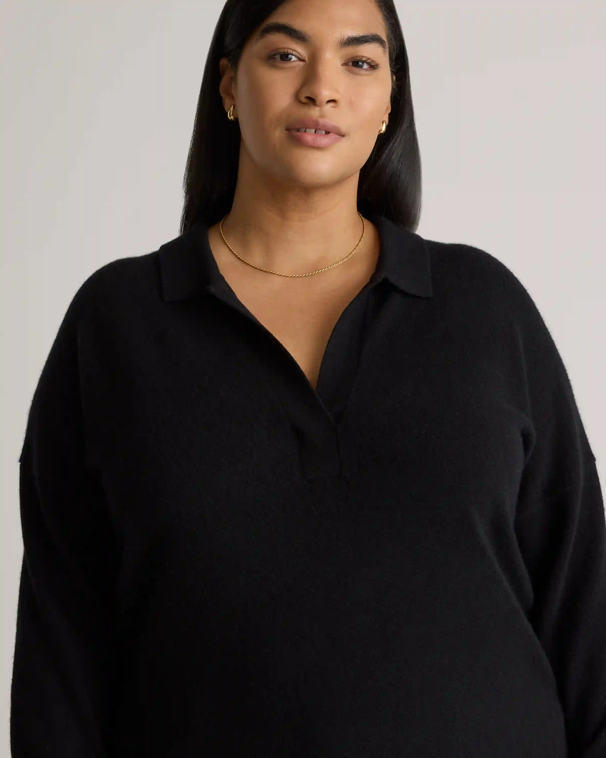 Mongolian Cashmere Polo Sweater