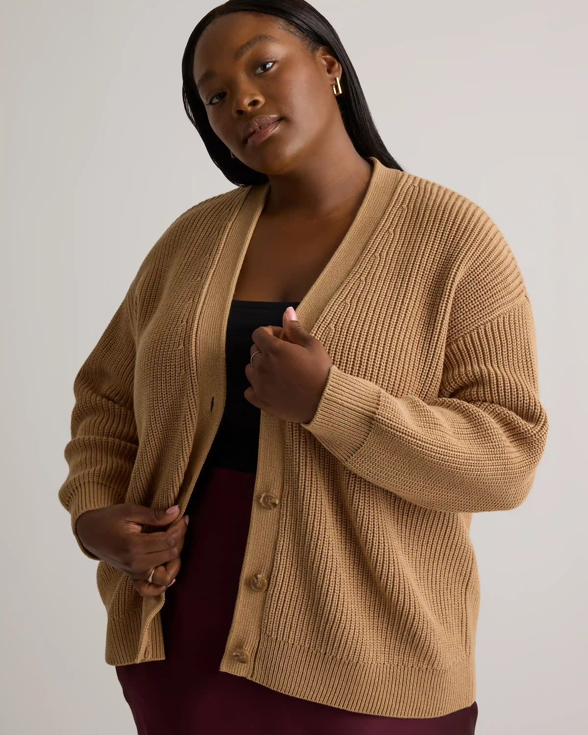 100% Organic Cotton Oversized Boyfriend Cardigan