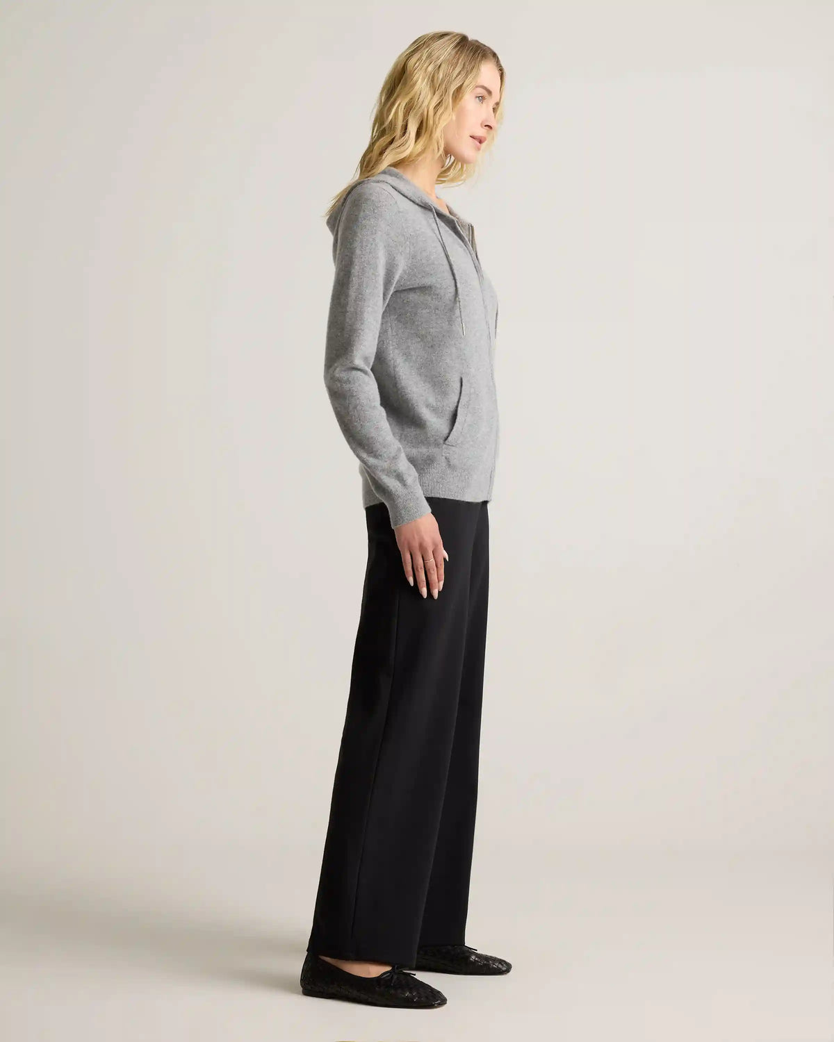 Mongolian Cashmere Full-Zip Hoodie
