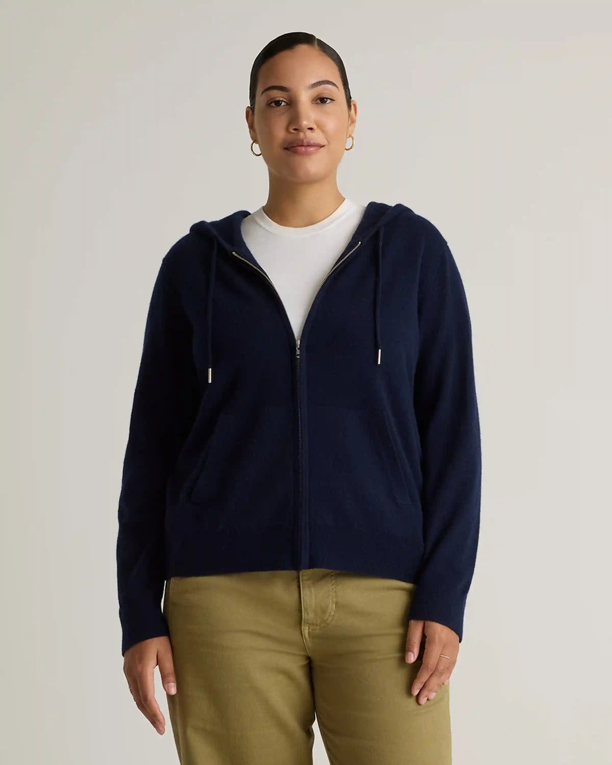 Mongolian Cashmere Full-Zip Hoodie