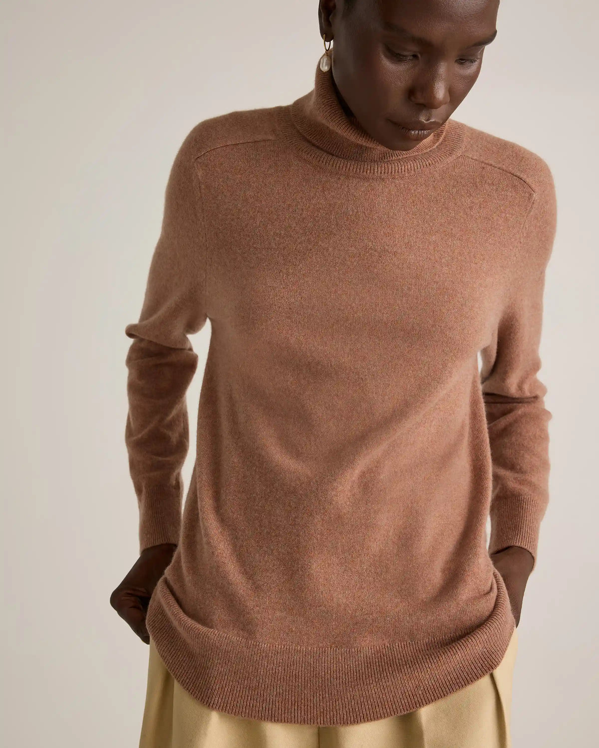 Mongolian Cashmere Turtleneck Sweater