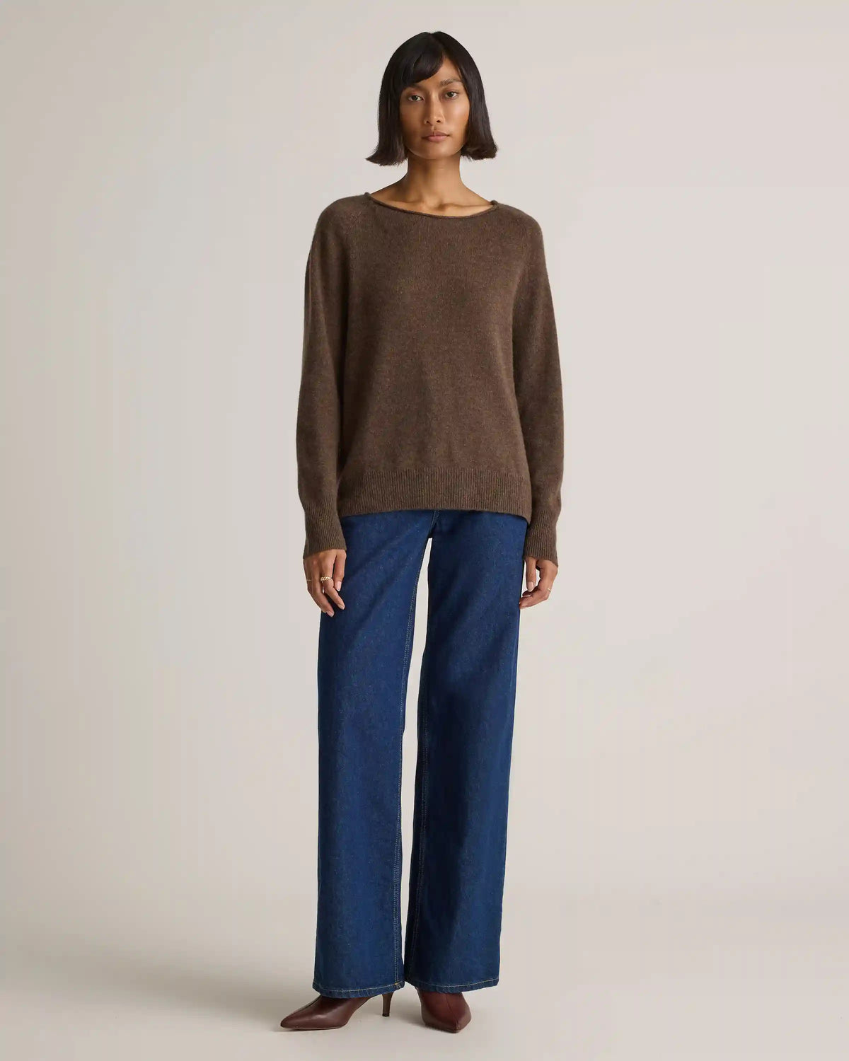Mongolian Cashmere Boatneck Sweater