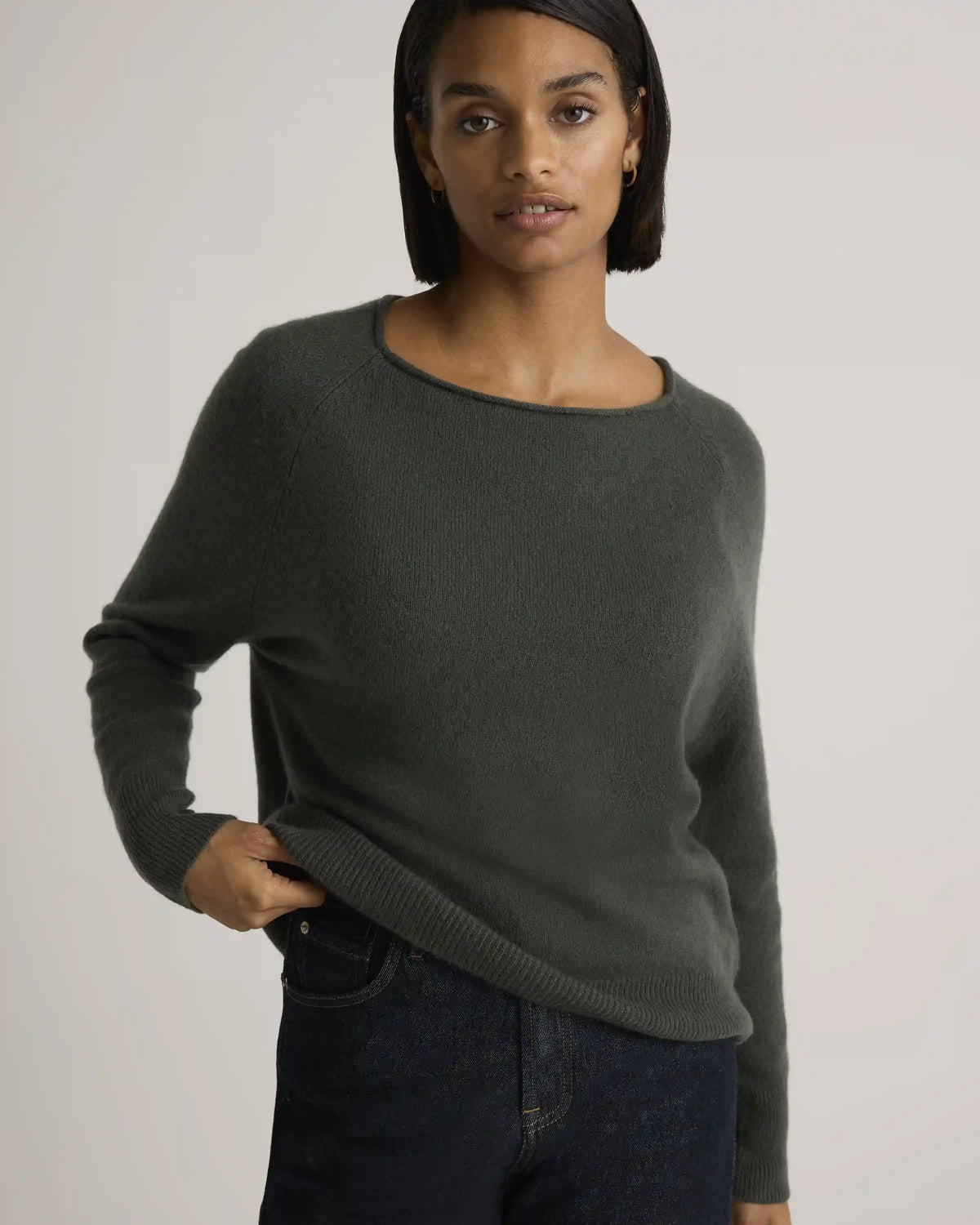 Mongolian Cashmere Boatneck Sweater