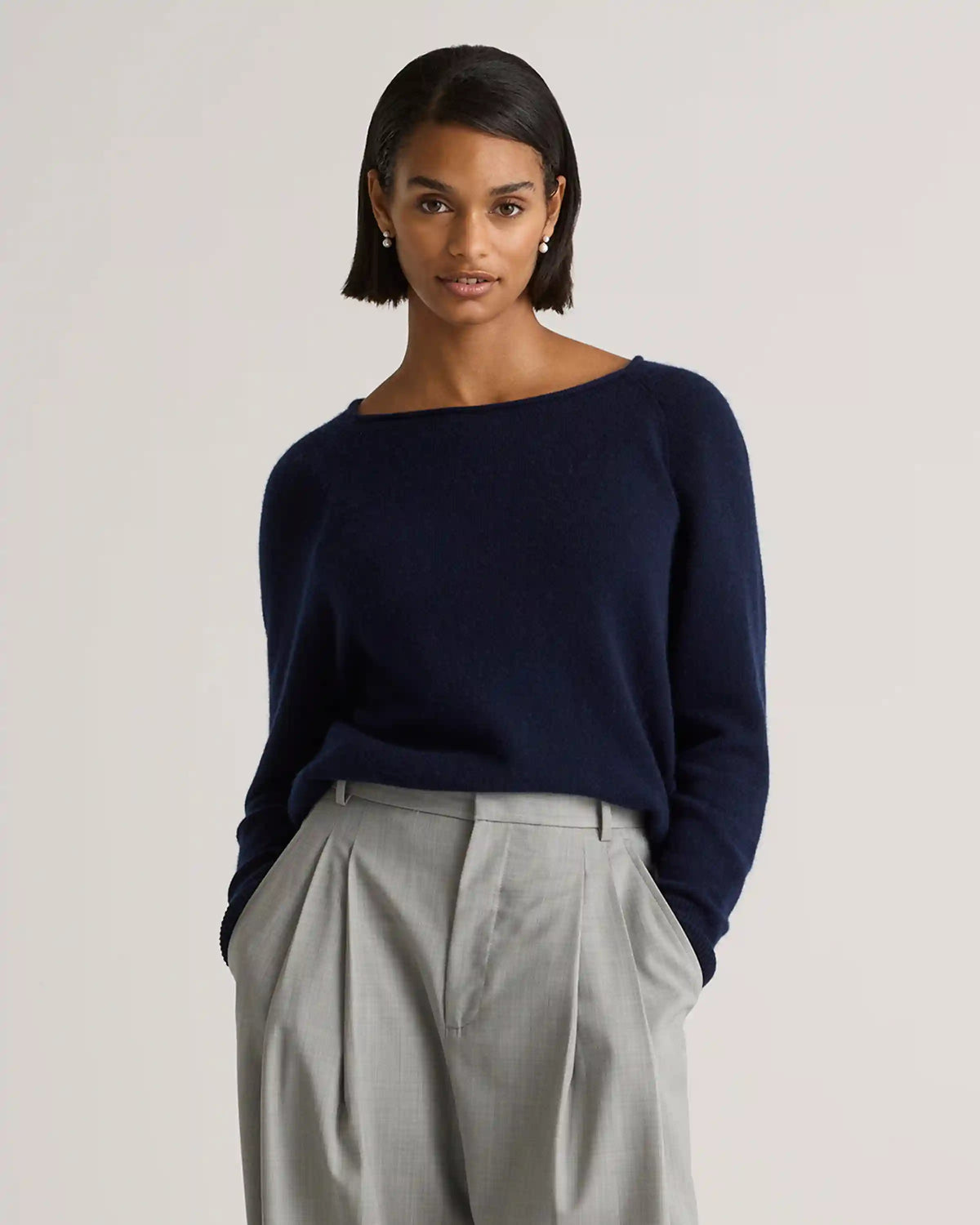 Mongolian Cashmere Boatneck Sweater