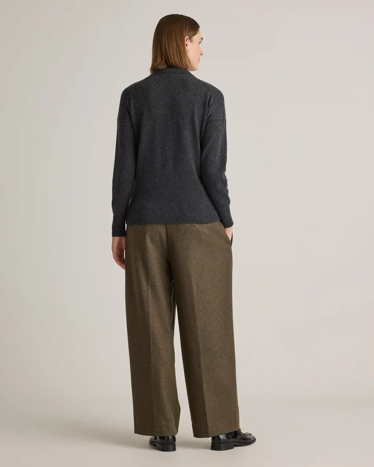 Mongolian Cashmere Polo Sweater