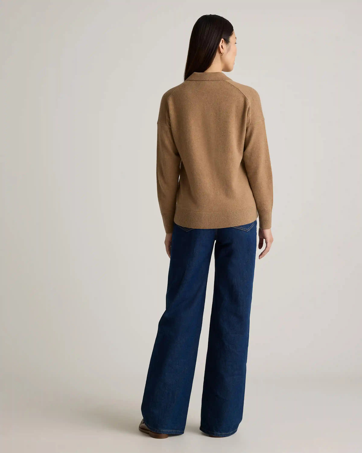 Mongolian Cashmere Polo Sweater