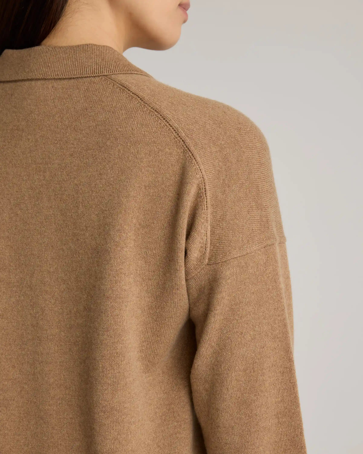 Mongolian Cashmere Polo Sweater