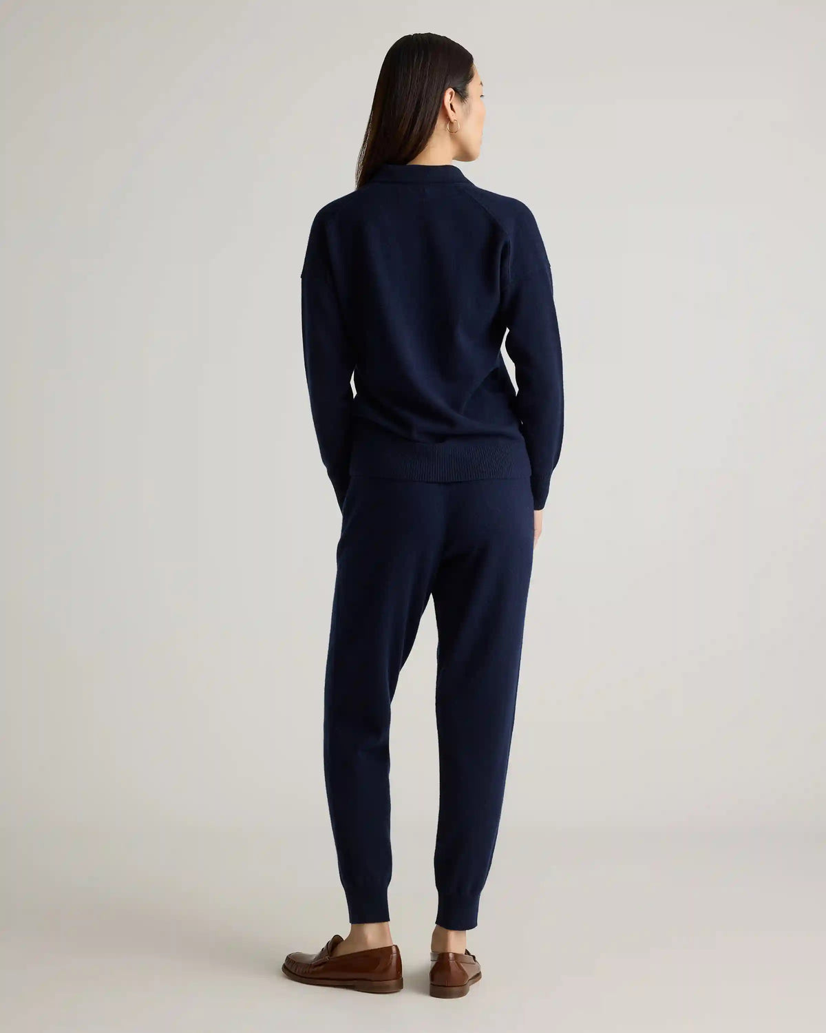 Mongolian Cashmere Polo Sweater
