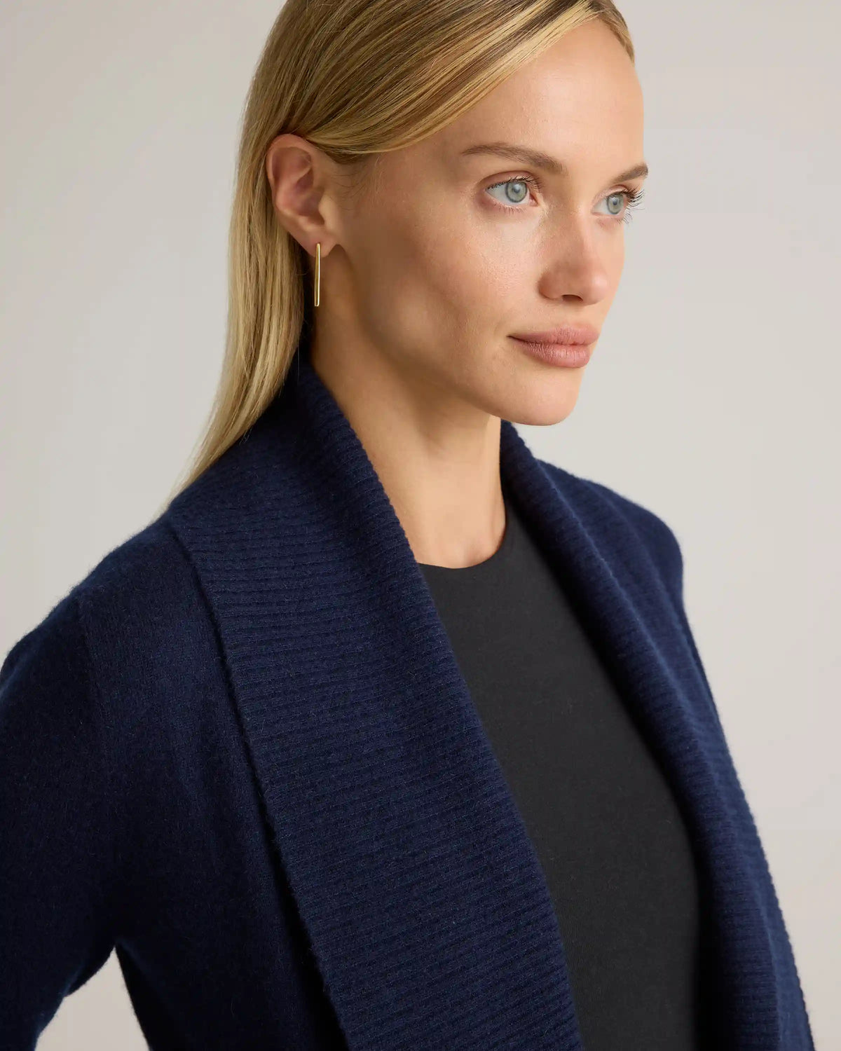 Mongolian Cashmere Open Cardigan Sweater