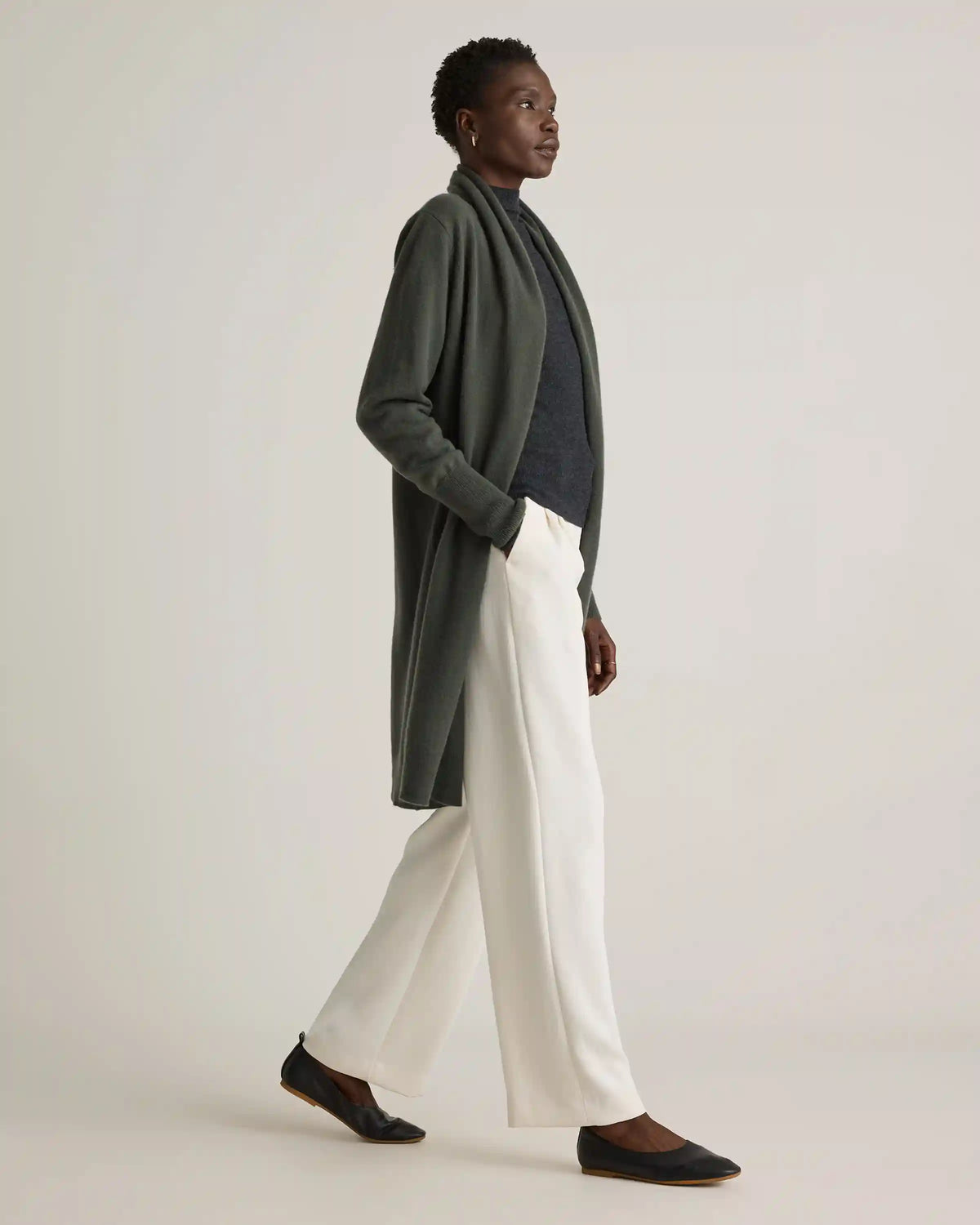 Mongolian Cashmere Duster Cardigan Sweater