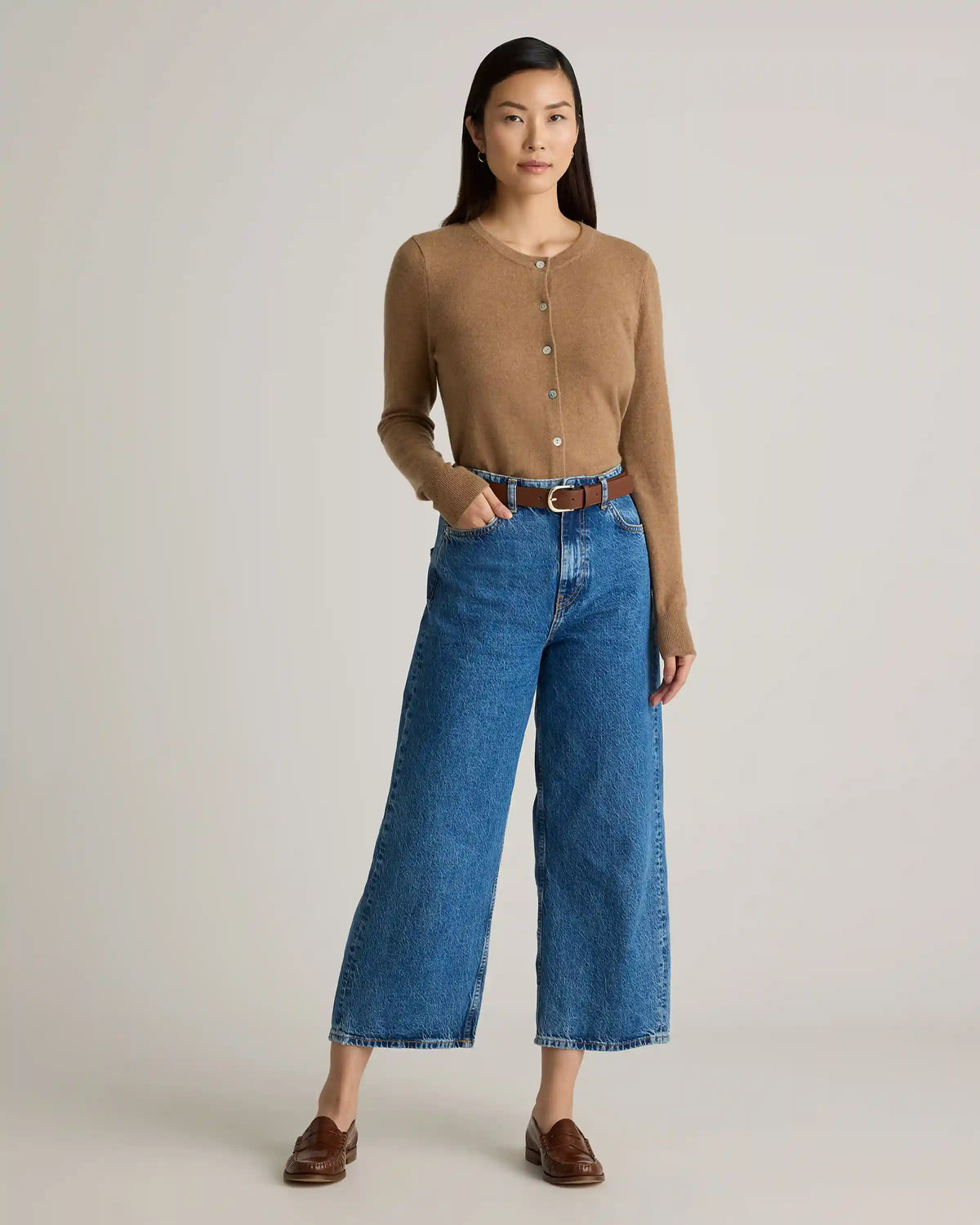 Mongolian Cashmere Cardigan Sweater
