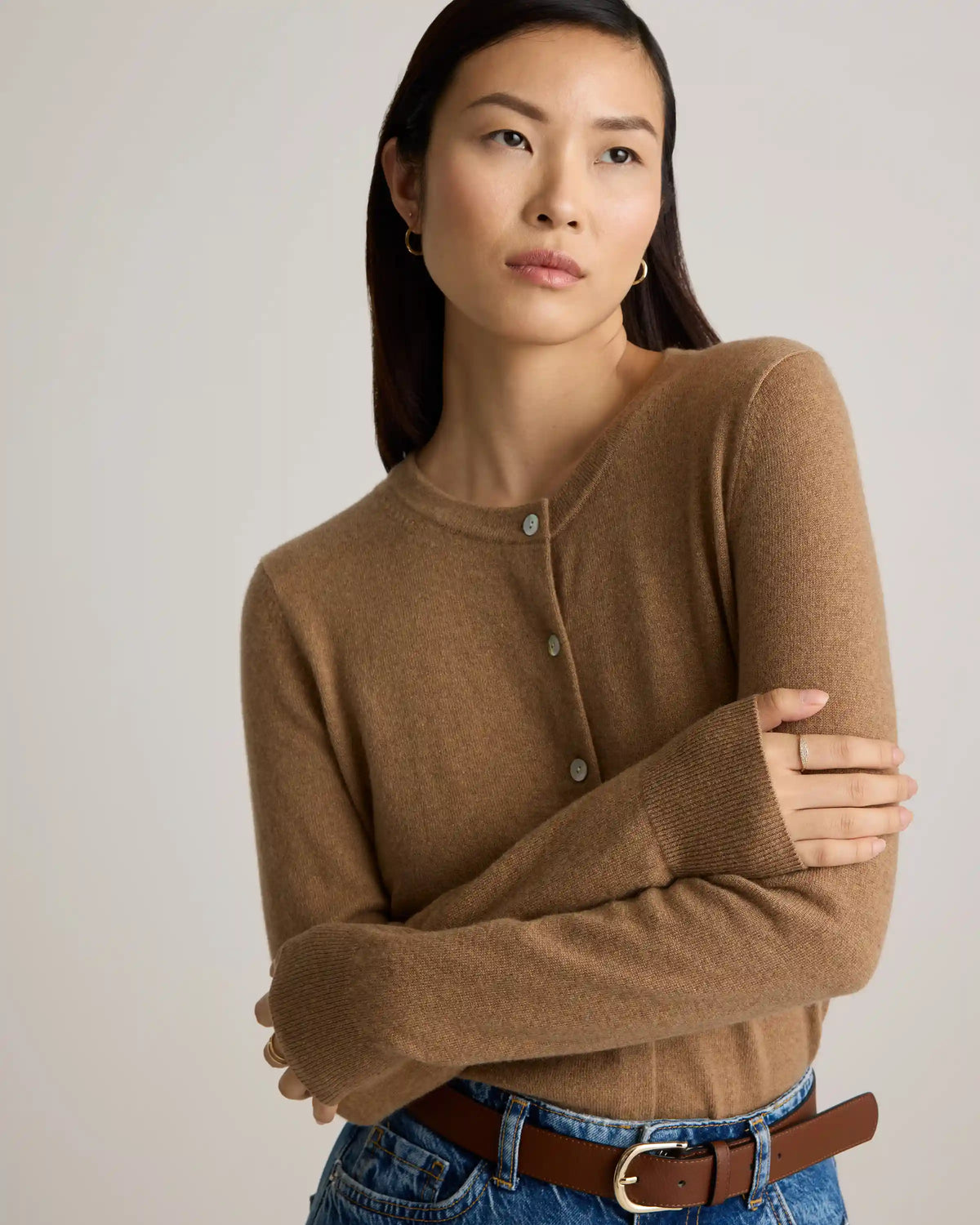 Mongolian Cashmere Cardigan Sweater