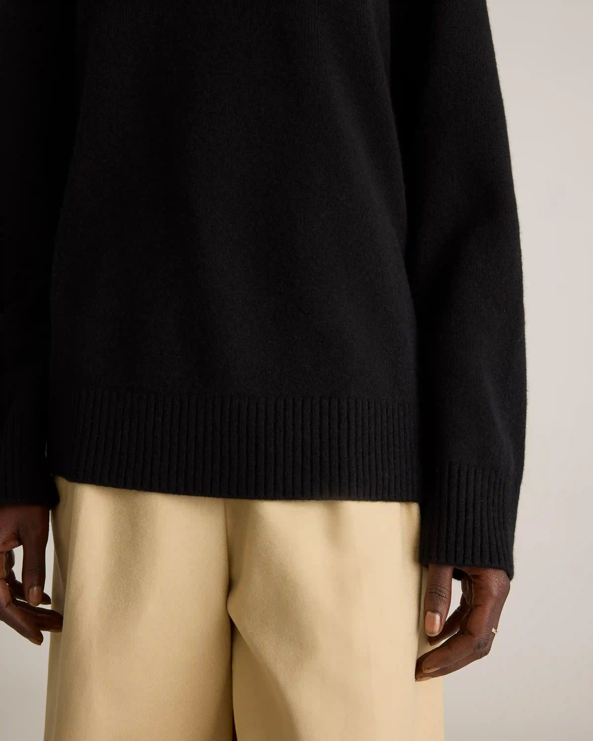 Mongolian Cashmere Oversized Crewneck Sweater