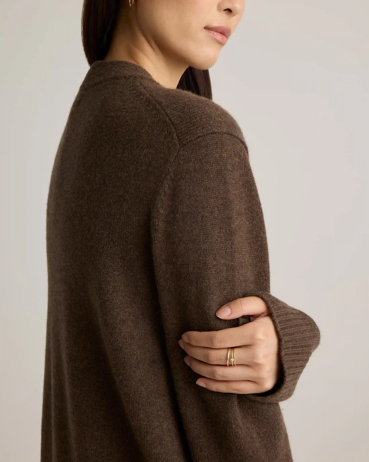 Mongolian Cashmere Oversized Crewneck Sweater