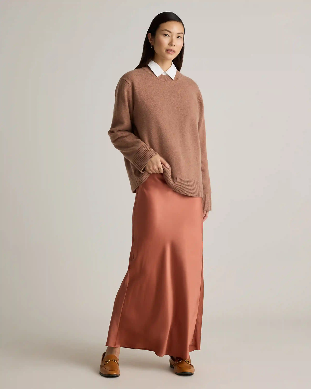 Mongolian Cashmere Oversized Crewneck Sweater
