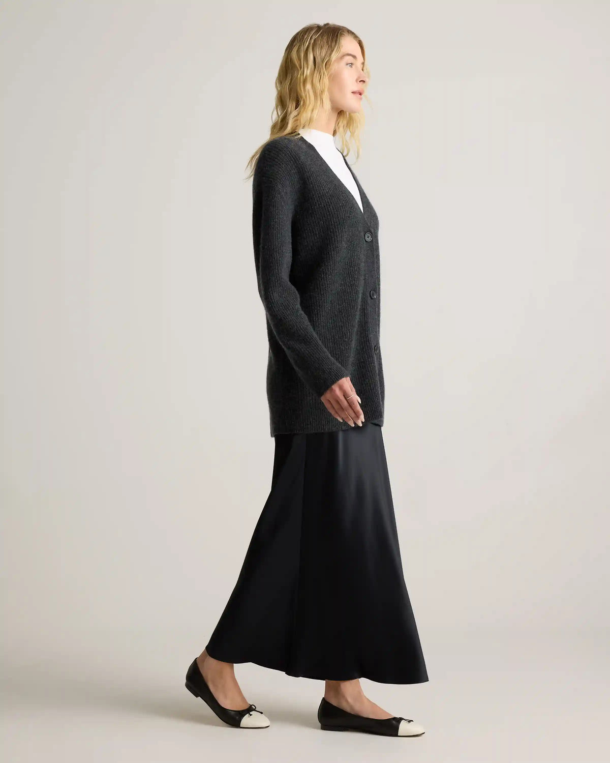 Mongolian Cashmere Oversized Boyfriend Cardigan Sweater