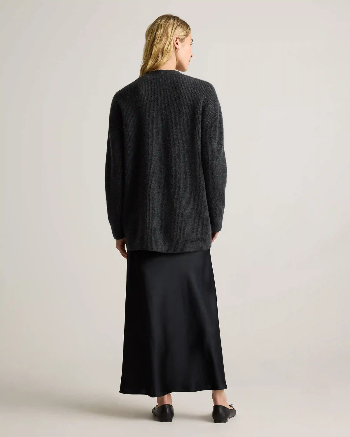 Mongolian Cashmere Oversized Boyfriend Cardigan Sweater