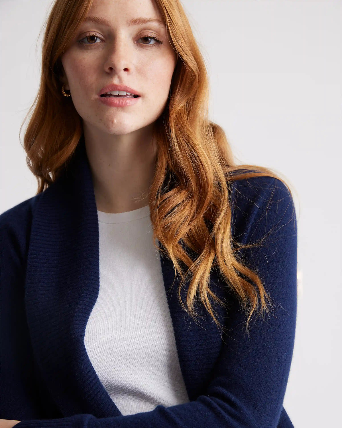 Mongolian Spring Cashmere Open Cardigan Sweater