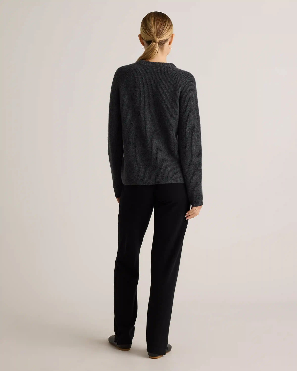 Mongolian Cashmere Fisherman Crewneck Sweater