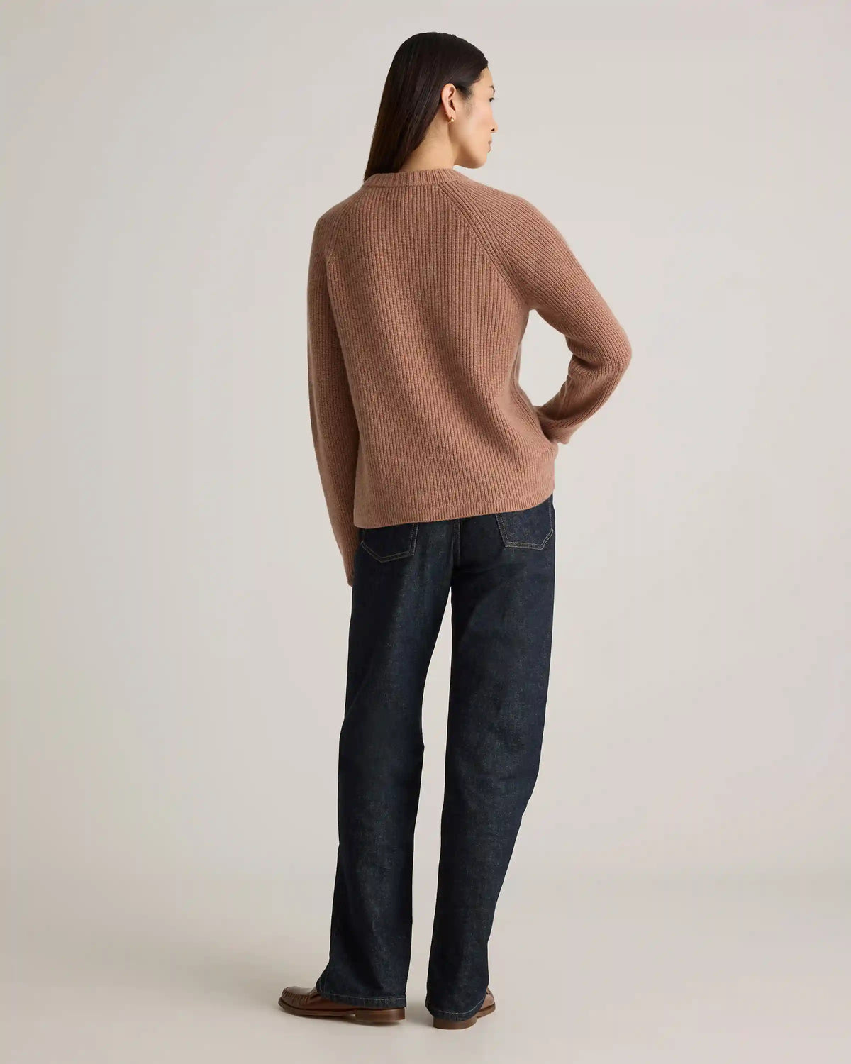 Mongolian Cashmere Fisherman Crewneck Sweater