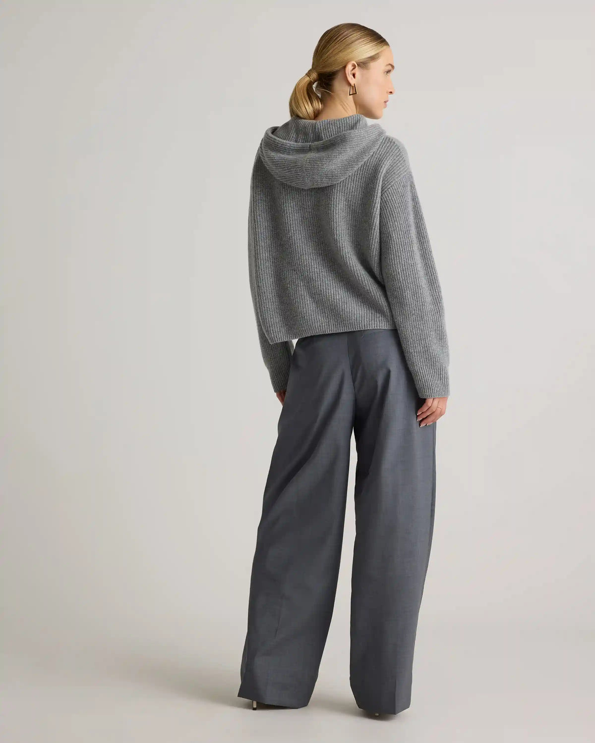 Mongolian Cashmere Fisherman Pullover Hoodie