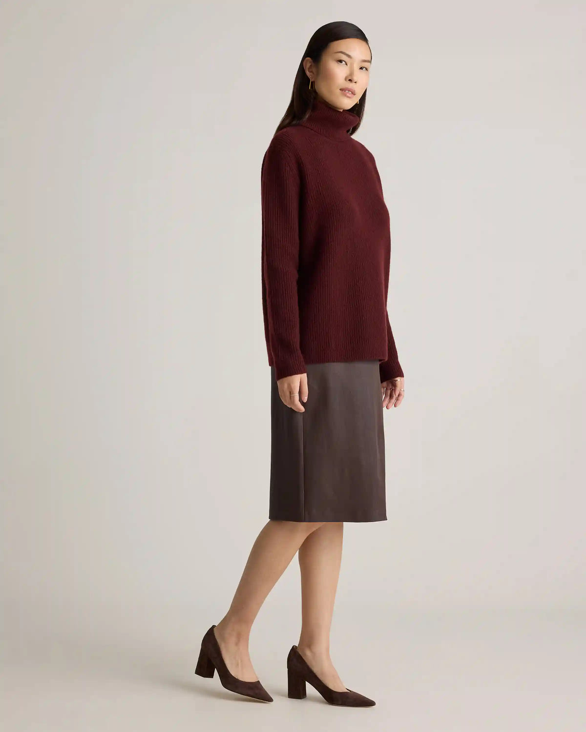 Mongolian Cashmere Fisherman Turtleneck Sweater