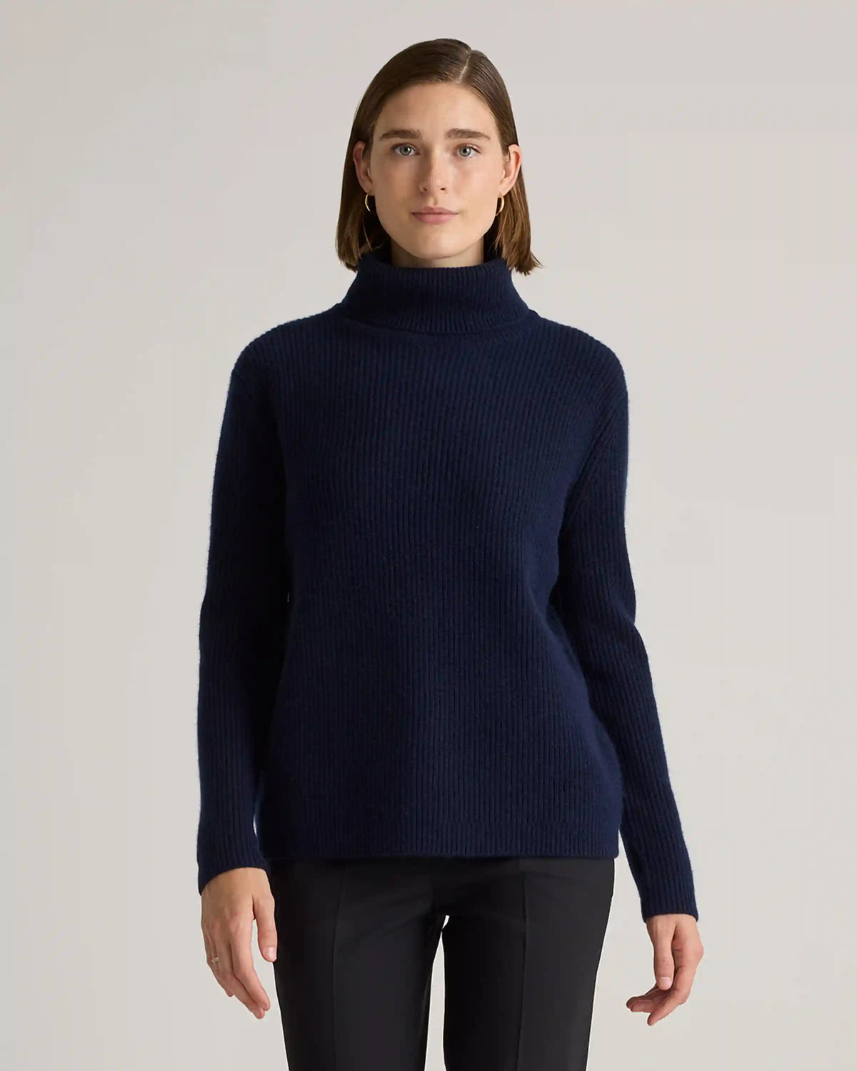 Mongolian Cashmere Fisherman Turtleneck Sweater