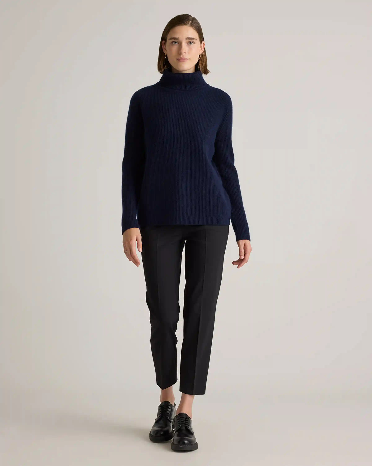 Mongolian Cashmere Fisherman Turtleneck Sweater