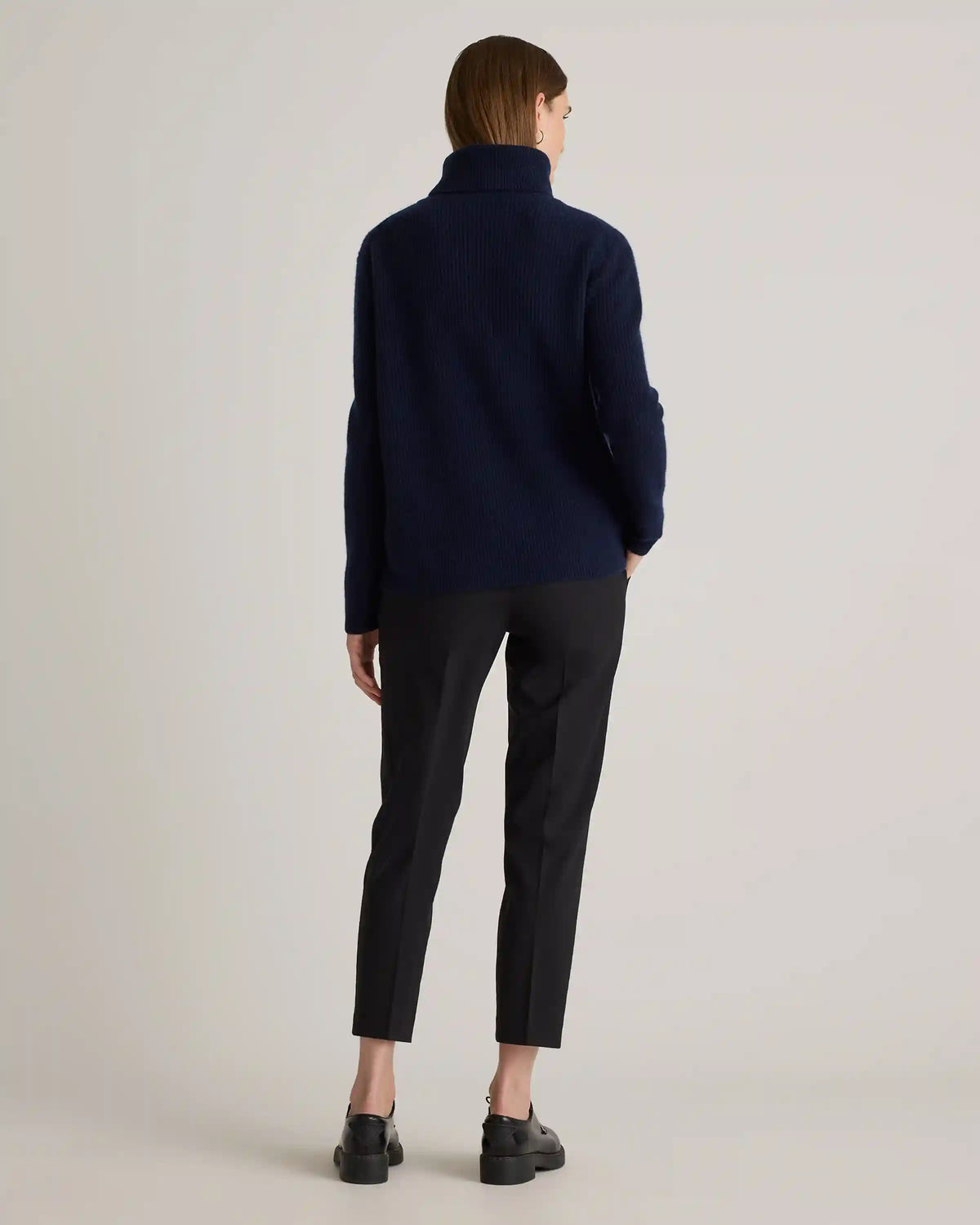 Mongolian Cashmere Fisherman Turtleneck Sweater
