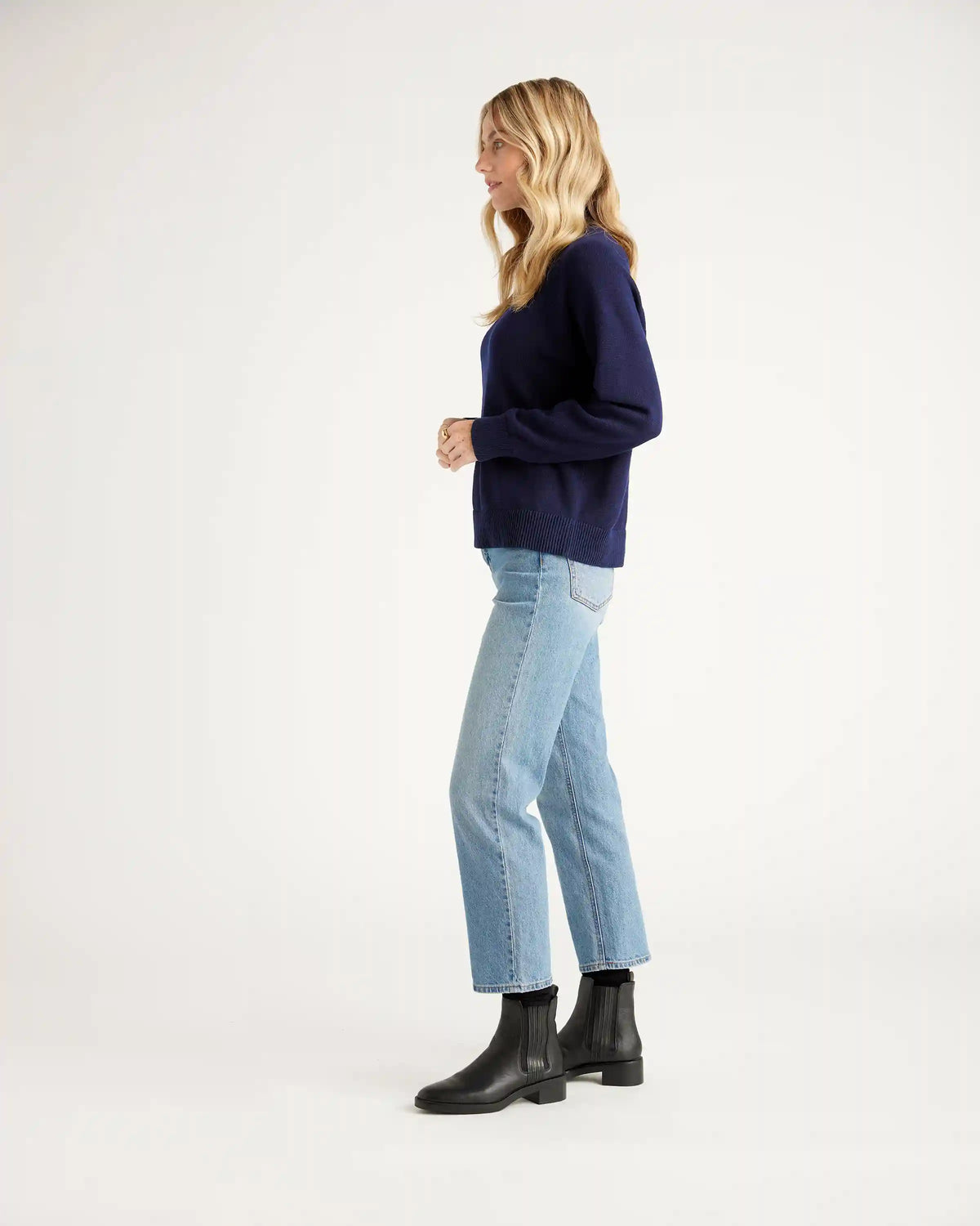 100% Organic Cotton Mock Neck Sweater