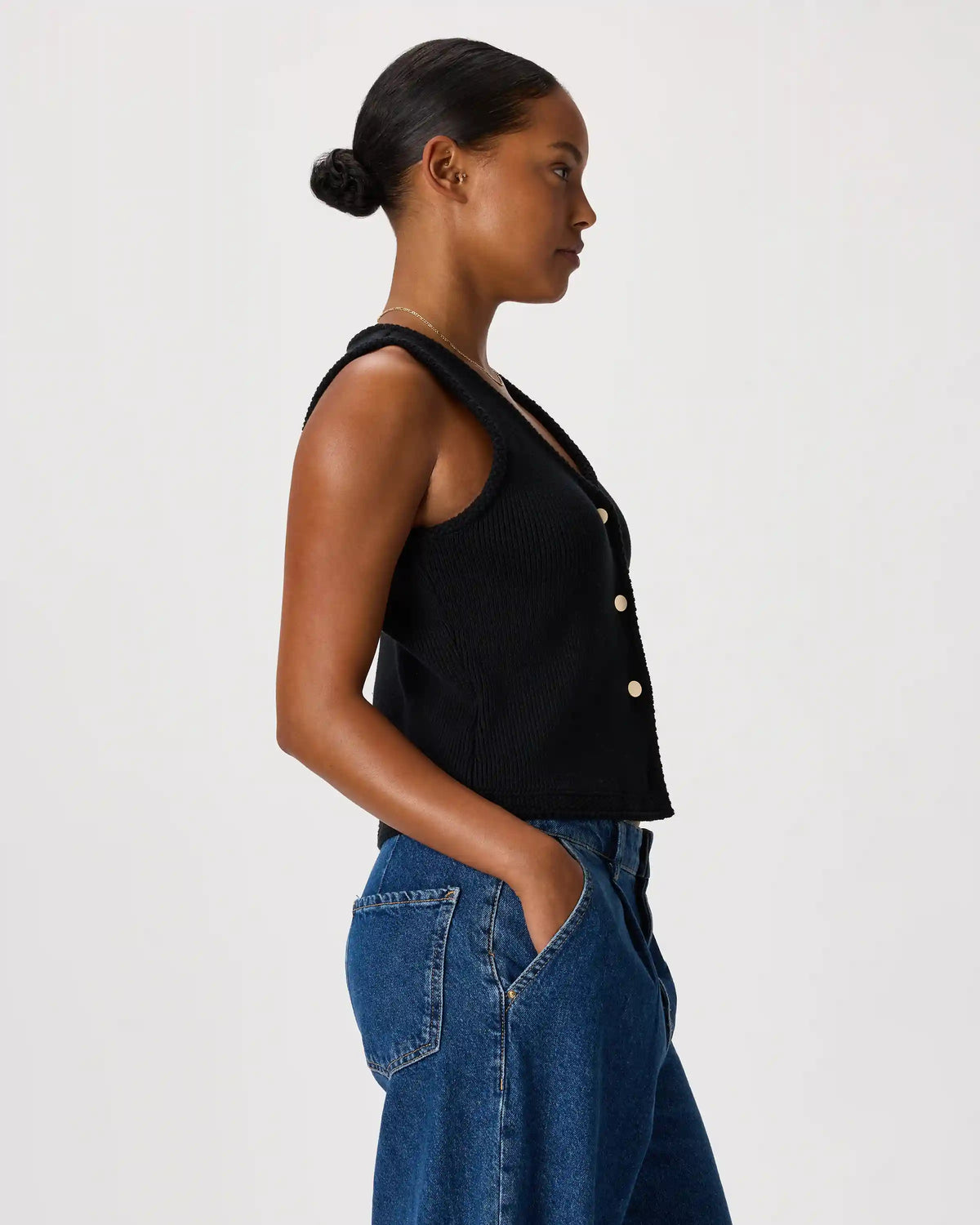 100% Organic Cotton V-Neck Sweater Vest